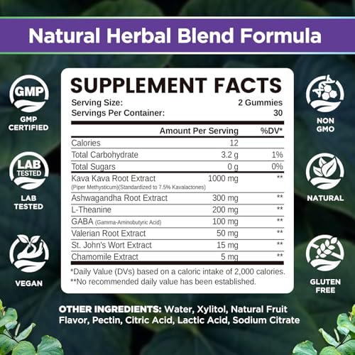 NATISLAND Chewable Kava Kava Gummies