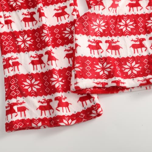 Christmas Pajama Pants Women Flannel Plush Santa Xmas Tree Sleep Pants - image 9