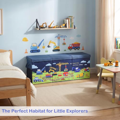 Image of Toy Box with Adjustable Divider Large Toy Chest Storage for Nursery Kidroom