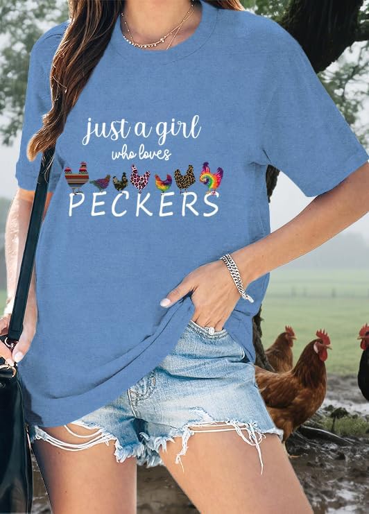 Women Chicken Shirt Country Animal Lover Shirts Farm Chicken Lover T-Shirts - Image 2