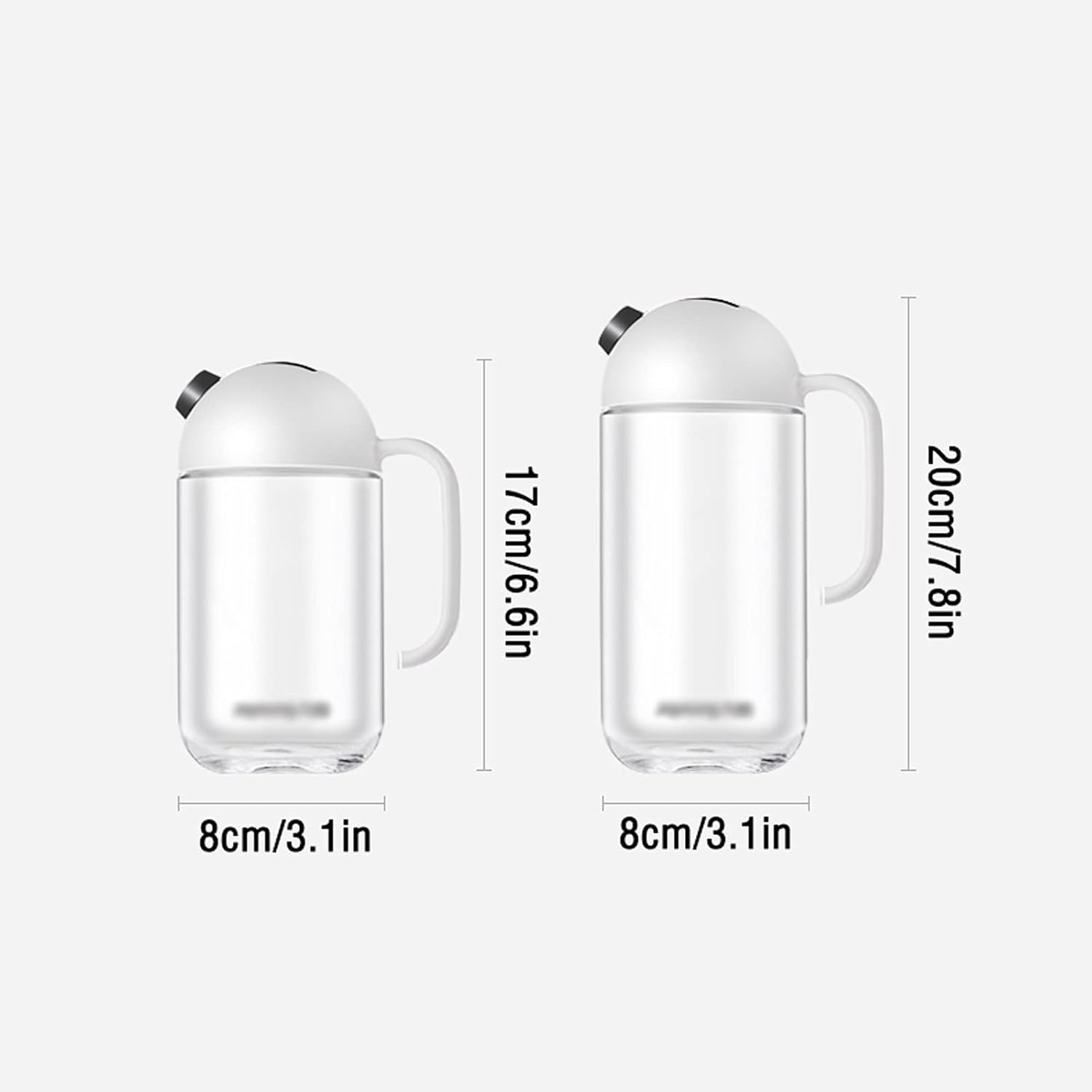 oil bottle Glass Oil and Vinegar Dispenser Automatic Opening and Closing Oil Bottle with Handle White Oil Pourer for Home, Restaurant, Hotel oil sprayer(Size:Small)