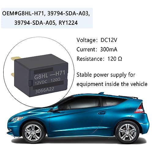 Image of 2PCS Automotive Relay OEM#G8HL-H71 39794-SDA-A03,4 Pin 12V Relay Compatible with Honda Accord Civic Odyssey CR-V,Professional Car Accessories AC Relays