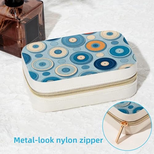 Rangement bijoux femmes et filles grand format avec compartiments bleus - 7