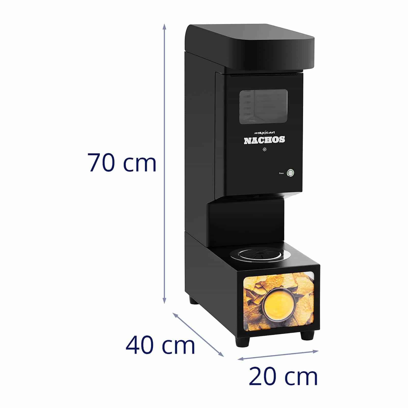Royal Catering RCKW-ND01 Distributeur de sauce au fromage nacho 3,5 L 55-80 °C Noir Machine à fromage Nacho Distributeur de fromage