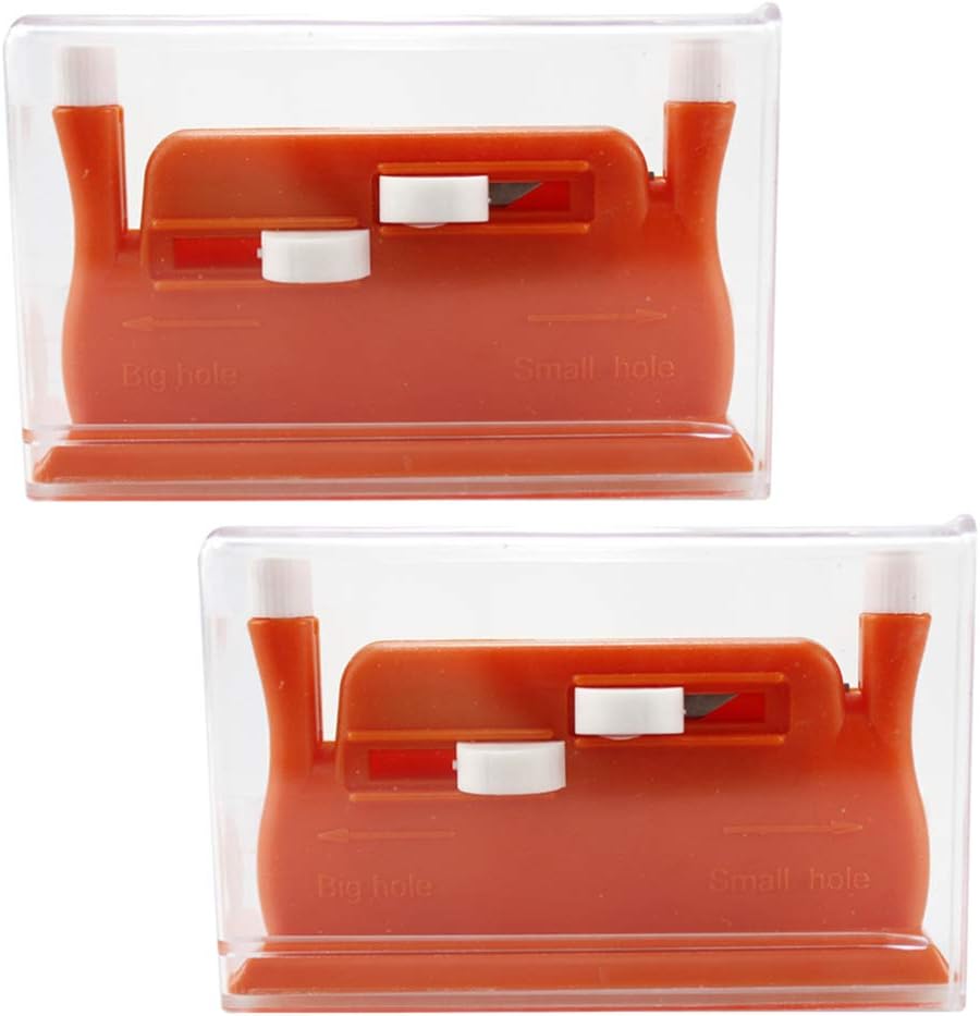 Double-Head Needle Threader Threading Tool for Hand Sewing Large Eye Needles Easy Threading Guide Sewing Aid for Elderly and Low Users