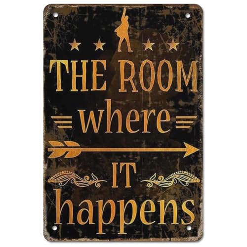 Hamilton Musical Metal Signs Aluminum Alexander Hamilton Metal Sign for Wall Decoration Vintage Tin Signs for Living Rooms Bedrooms Studies Theaters Bars.