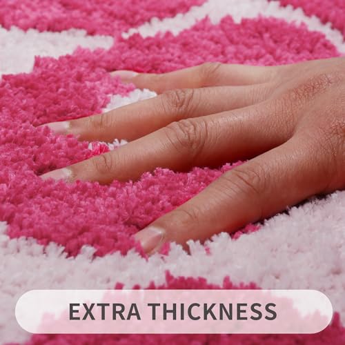Image of Zeeinx You Look Good Bath Mat Non Slip Microfiber Absorbent Cute Bathroom Decor for Apartment Pink Bath mat for Tub and Shower, Machine Washable, 25'x21'