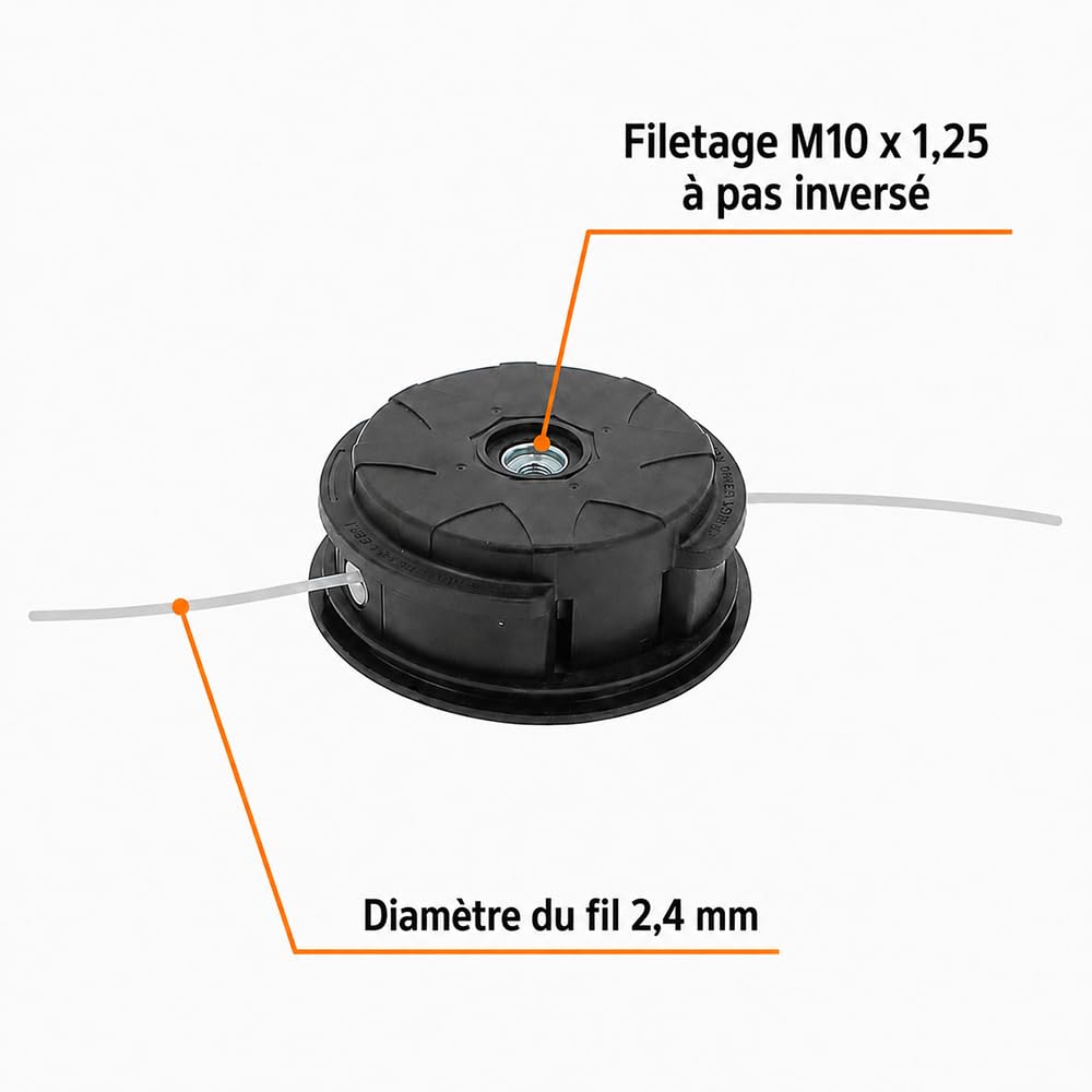 Tête fil professionnelle pour débroussailleuse et multifonction 4 en 1