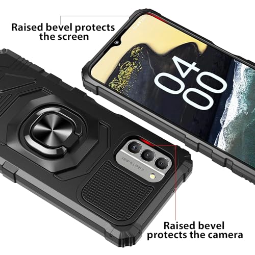 Coque Nokia G100 antichoc pour éviter les bris d'écran avec béquille rouge