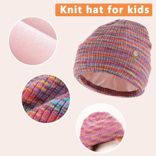 Boys Girls Winter Hat Gloves Scarf Set, 3Pcs Kids Warm Accessories Set, Beanie Hat Knit Neck Scarf Warm Mittens3