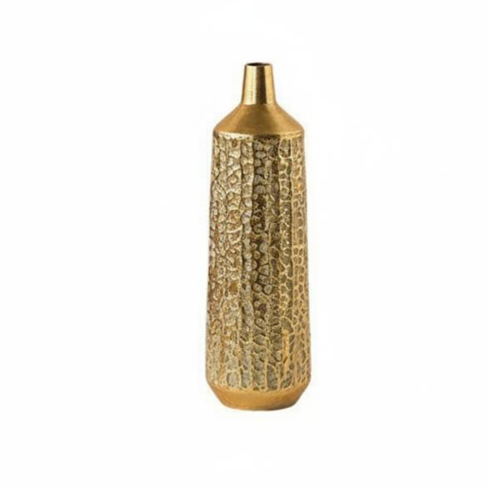 Jarrón Decorativo Jarrón de Suelo Florero de Piso Jarrón Alto de Hierro Superficie Martillada Que Aporta Dimensión y Elegancia sin Necesidad de Agua