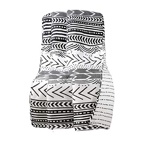 Jeté de canapé Noir et Blanc Lush Decor couverture lit 60x50 pouces