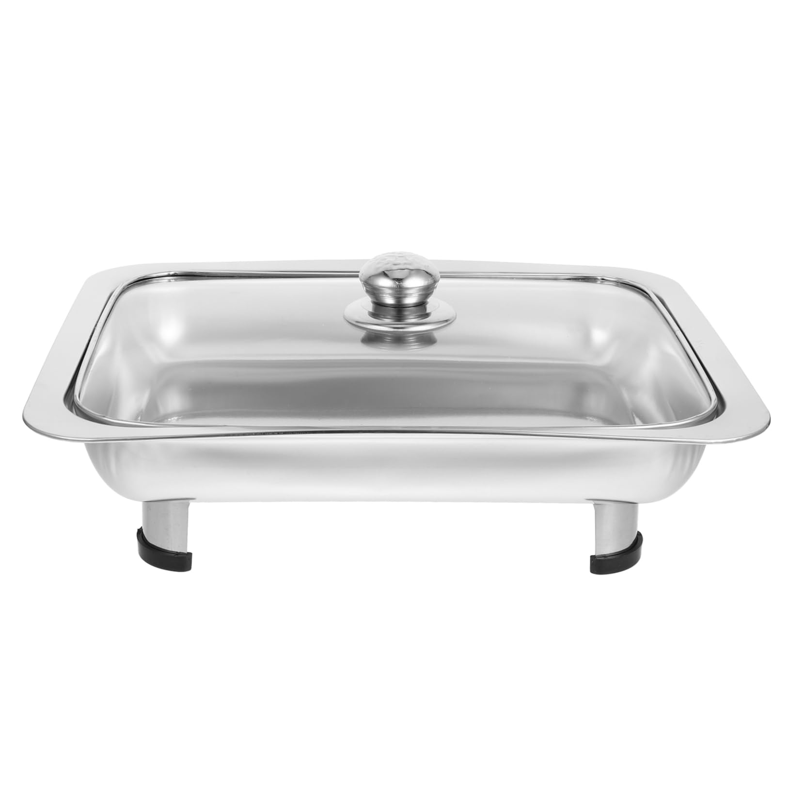 HEMOTON Scaldavivande Per Buffet Set Scaldavivande In Acciaio Inox Scaldavivande Per Buffet Scaldavivande Rettangolare Con Coperchio Per Forniture Per Catering Per Banchetti Di Ristoranti