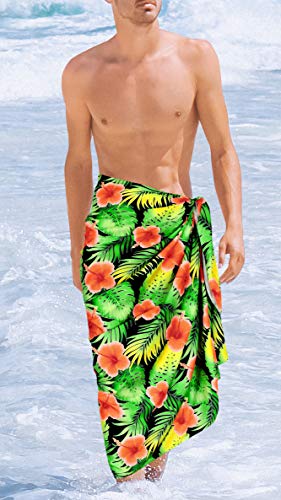 LA LEELA Men's Sarong Swim Bath Pareo Aloha Wrap2