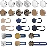Lumbor37 Botones Ajustables para Jeans y Blusa, Extensor de Cuello de Camisa, Botones para Ropa de Extensión Ajustables...