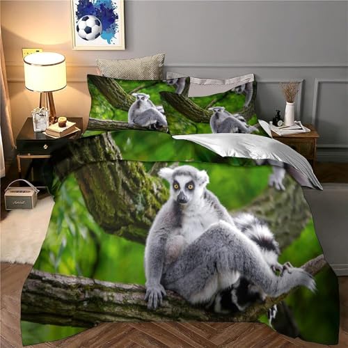 Housse de couette microfibre résistante effet 3D parure de lit durable 260x220cm
