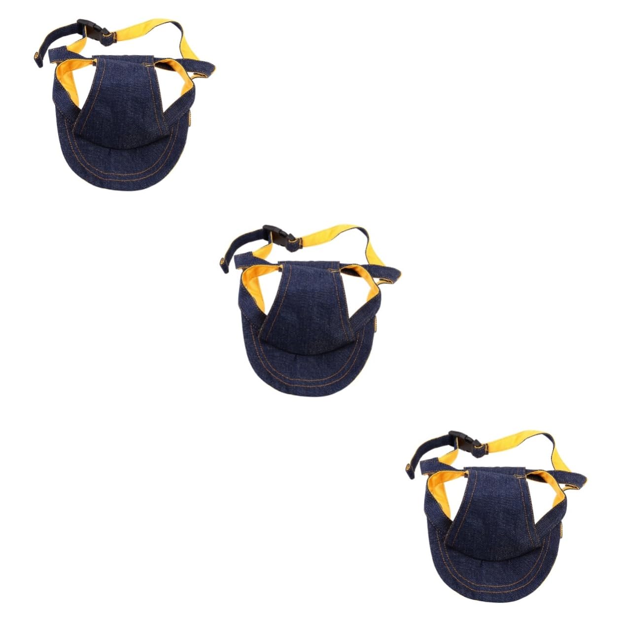 Sosoport Cappellino Da Baseball Per Cani Di Taglia Media 3 Pezzi Regolabile Con Motivo A Strisce Traspirante Per Esterni Accessori Per Cani
