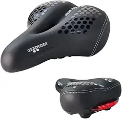 Selim Banco Gts Tec Vazado Com Luz Led Bicicleta Confortável