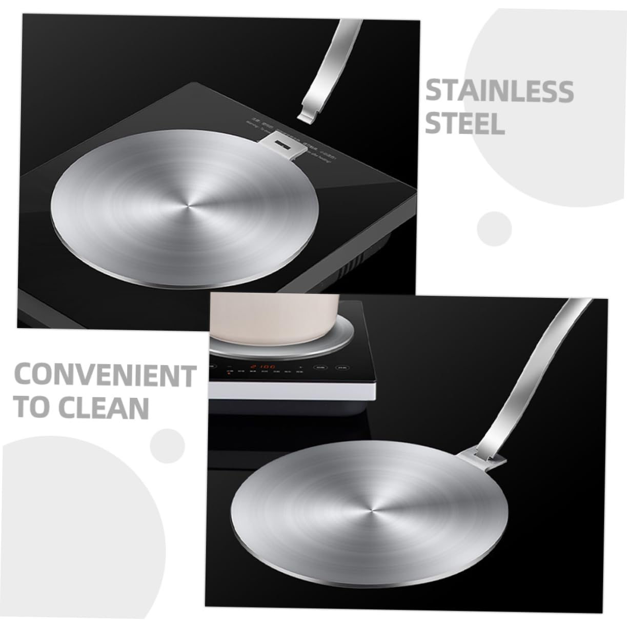 LABRIMP Difusor De Calor para Placa De Inducción Disco De Inducción De Cocina Utensilios De Cocina De Inoxidable