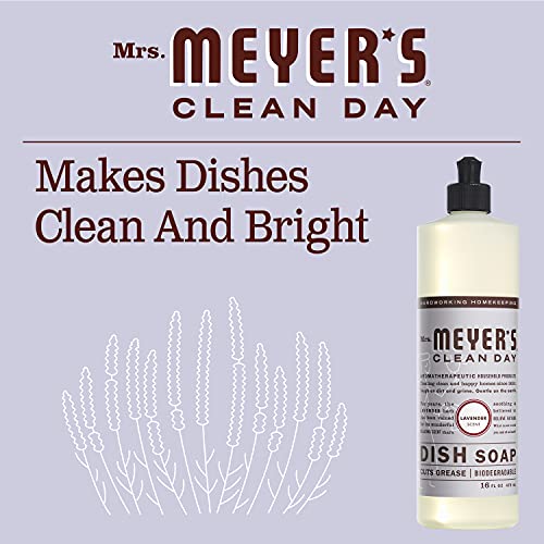 Image of Mrs. Meyer's Clean Day Liquid Dish Soap Bottle, Lavender Scent, 16 Fl oz (Pack of 1)