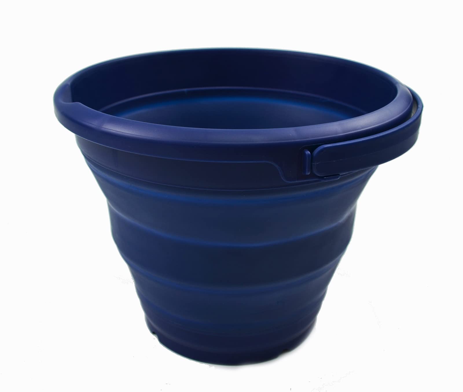 SAMMART Secchio pieghevole in plastica da 5,5 litri (1,4 galloni) – vasca rotonda pieghevole – secchio portatile per acqua da pesca – salvaspazio per esterni (blu reale, 1)