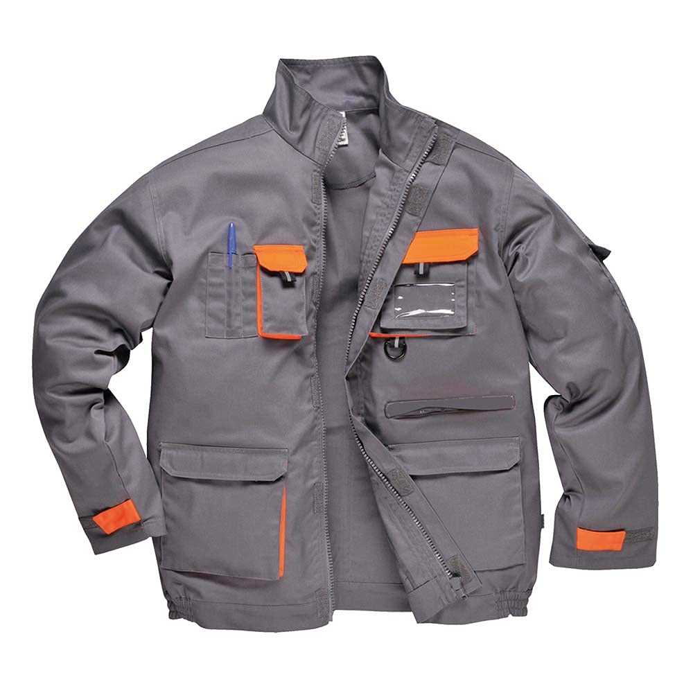 Portwest Texo Contrast Jacket, Size: XS, Colour: Grey, TX10GRRXS