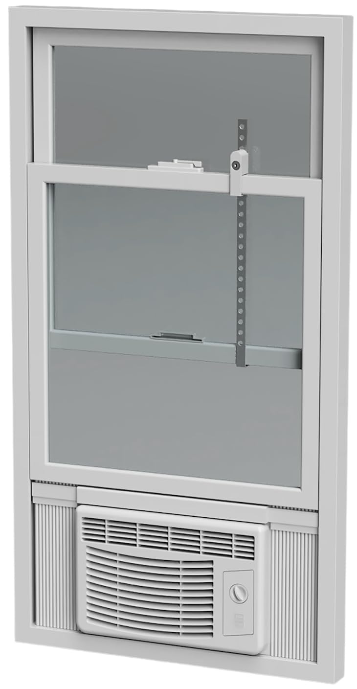 WinLock Window Security Bar for Child Safety, Burglary Prevention Locks an Open Window with AC & Fan, Double Hung Protection, Solid Steel, Adjustable (3-17"), Stops Up Down Inside Outside Year Around