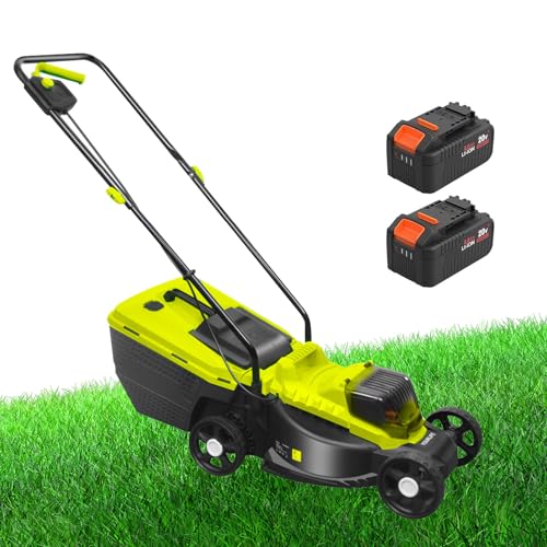 Cortacésped eléctrico de Empuje sin escobillas de 40 V, con Ajuste de Altura de Corte de 3 Posiciones, Ideal para jardín, Patio y Granja. Incluye batería de Litio de 4 Ah.