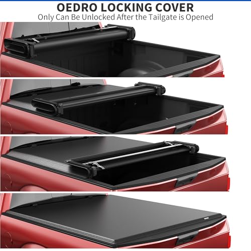 Image of OEDRO Quad Fold Tonneau Cover Soft Four Fold Truck Bed Covers Compatible with 2015-2026 Ford F-150 F150 with 5.5 Feet Bed