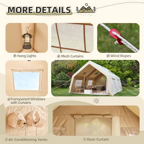 Carpa inflable para camping EROMMY para 6 personas miniatura 7