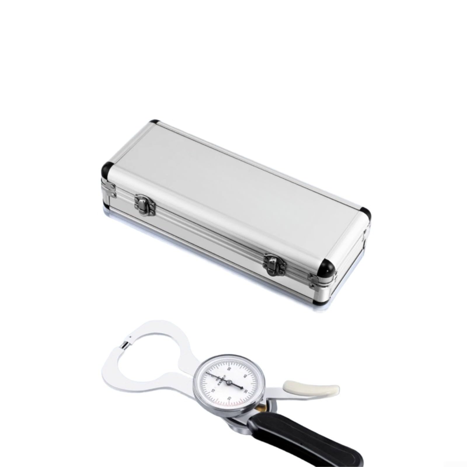 Skinfold Körperfett-Messschieber aus Metall mit konstantem Druck, 0-60 mm Bereich, für BMI-Messung, tragbarer Fitness-Tester, für Sportler und Trainer