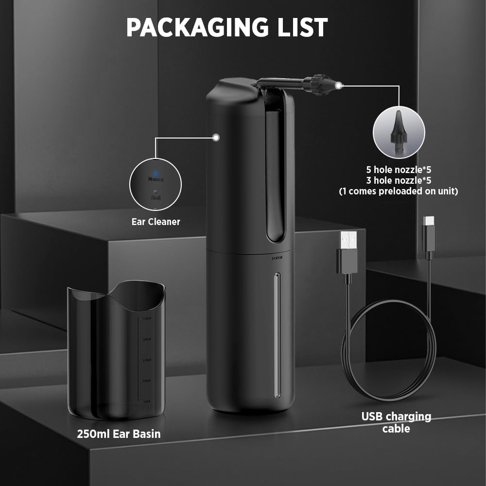 BOCOOLIFE Electric Ear Cleaner Kit - Rechargeable Earwax Reoval Syste