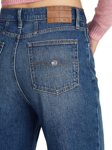 Tommy Jeans Damen Jeans Hose Mom-Fit Tapered Fit, Blau (Denim Dark), 25W/32L – Ansicht 4