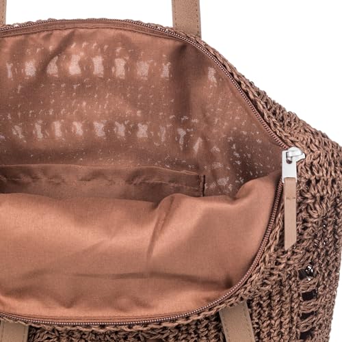 Image of Roxy Women's Beach Tote Bag | Travel | Vacation | Straw | Lightweight | Breathable