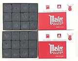 Made in the USA - 2 Boxes of Master Chalk - 24 Pieces for Pool Cues and Billiards Sticks Tips...