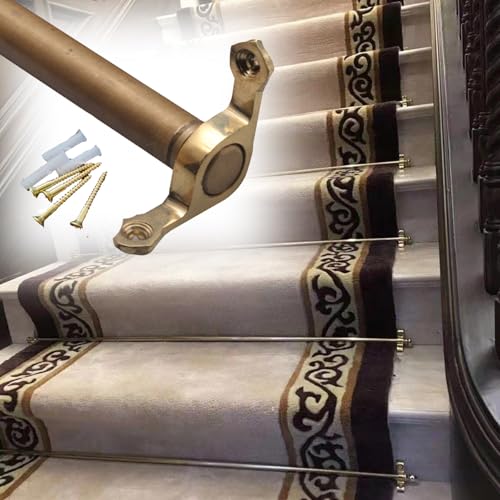 Barras para alfombras de escaleras tubulares de 16 mm de diámetro con tornillos pack de 3 piezas