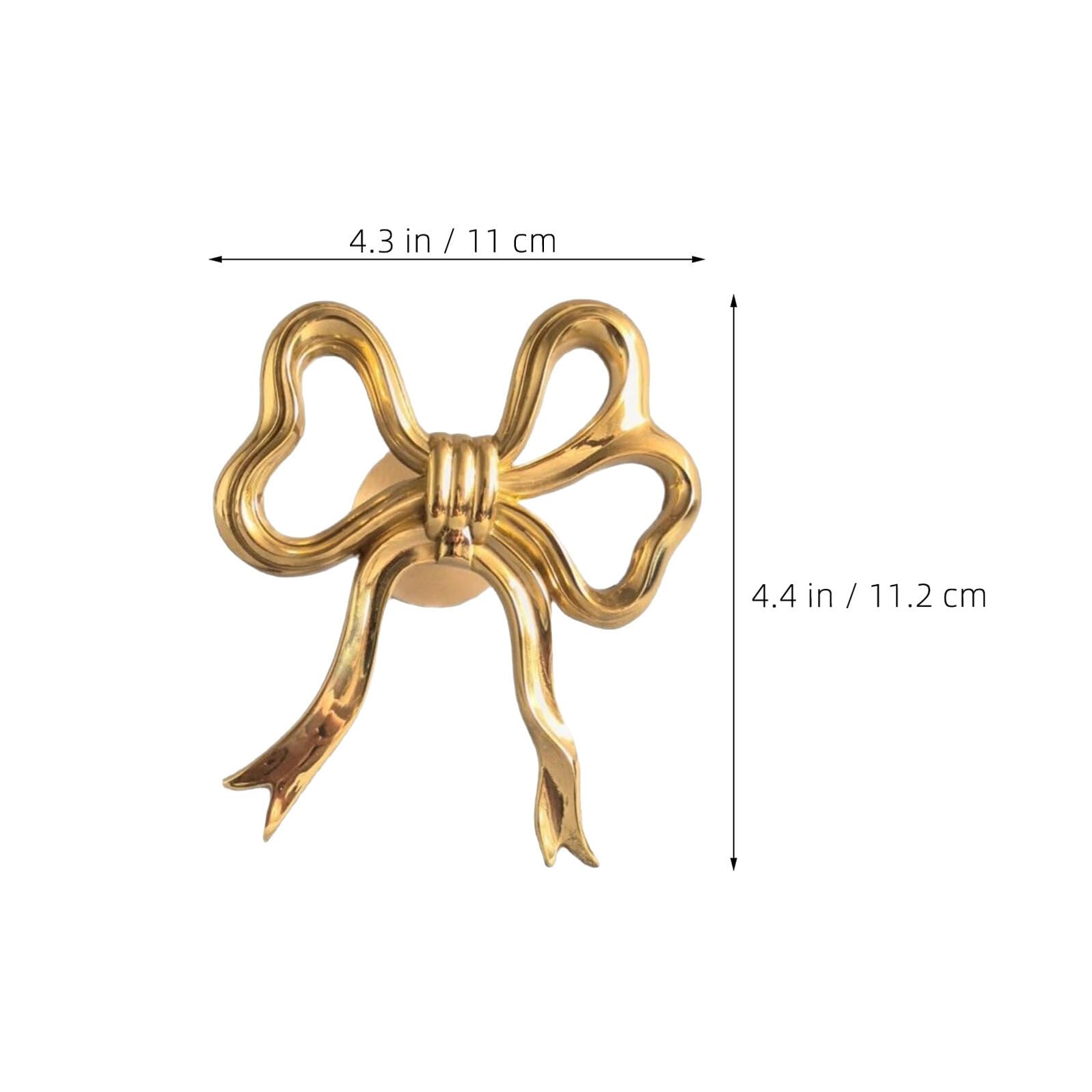 Wandmontierter Goldener Schleifen Gardinenhalter aus Messing 1 Stück