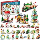 Calendario de Adviento de Navidad 2023, regalos de 24 días, calendario de cuenta regresiva de Navidad, caja misteriosa, árbol de Navidad para niños y adultos, bloques de construcción