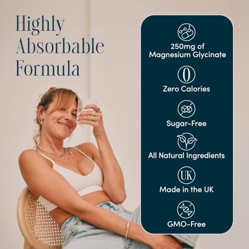 Magnesium Drink Mix Sachets for Sleep, Relaxation & Daily Support, Magnesium Glycinate Powder, Raspberry Lemon Flavour, Easy to Mix Supplement, 7 Sachets - Image 3