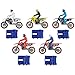 Supercross, Authentic 5-Pack of 1:24 Scale Die-Cast Motorcycles with Rider Figure, Toy Moto Bike for Kids and Collectors Ages 3 and up