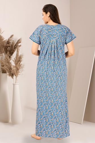Image of Soulemo Women Cotton Floor Length Nighty 1648