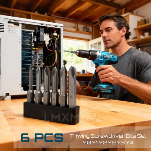 Image of Triwing Screwdriver Bits Set 6pcs Y0 Y1 Y2 Y2 Y3 Y4 Y Tip Screwdriver Bits Magnetic Screwdriver Bits(50mm)
