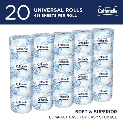 Cottonelle Professional Standard Roll Toilet Paper, Bulk (13135), 2-Ply, White, Compact for Easy Storage (20 Rolls of 451 Sheets, 9,020 Sheet Total) by Cottonelle Professional - Image 2