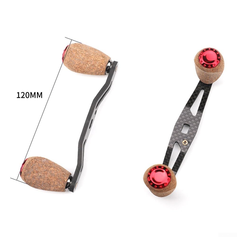 Zoegneer Holzgriff DIY Kohlefaser Kurbel Baitcasting Angelrolle Griff