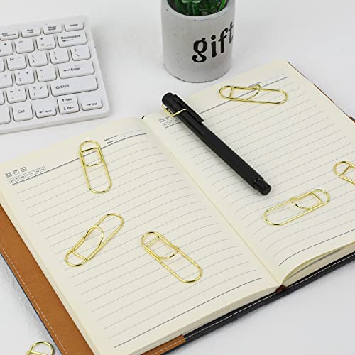 Vin Beauty 24Pcs Metal Pen Clips, Multi Function Pen Holder Clips Gold Pencil Holder Clips Bookmarks For Notebook Bills Pencil Holders Paper Clip Stationery Tool #TOP4