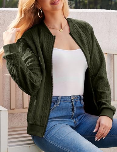 Image of WROLEM Zip Up Sweatshirts for Women Casual Outfits Cardigan Outerwear Trendy Winter Jackets Coat