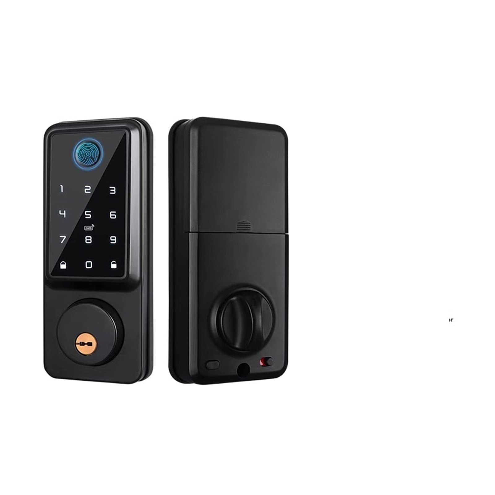 CVFRDD Smart Door Knob, Tuya Digital Electronic Smart Door Lock Biometric Fingerprint Handle Keyless Password Home Keyless Entry Door Handle(Tuya WiFi-Silver)