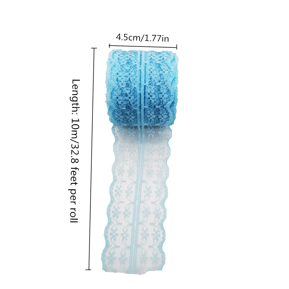 Nastri Di Pizzo Colorati - 10 Rotoli Da 10m Per Cucito Fai Da Te E Decorazioni - Foto 13