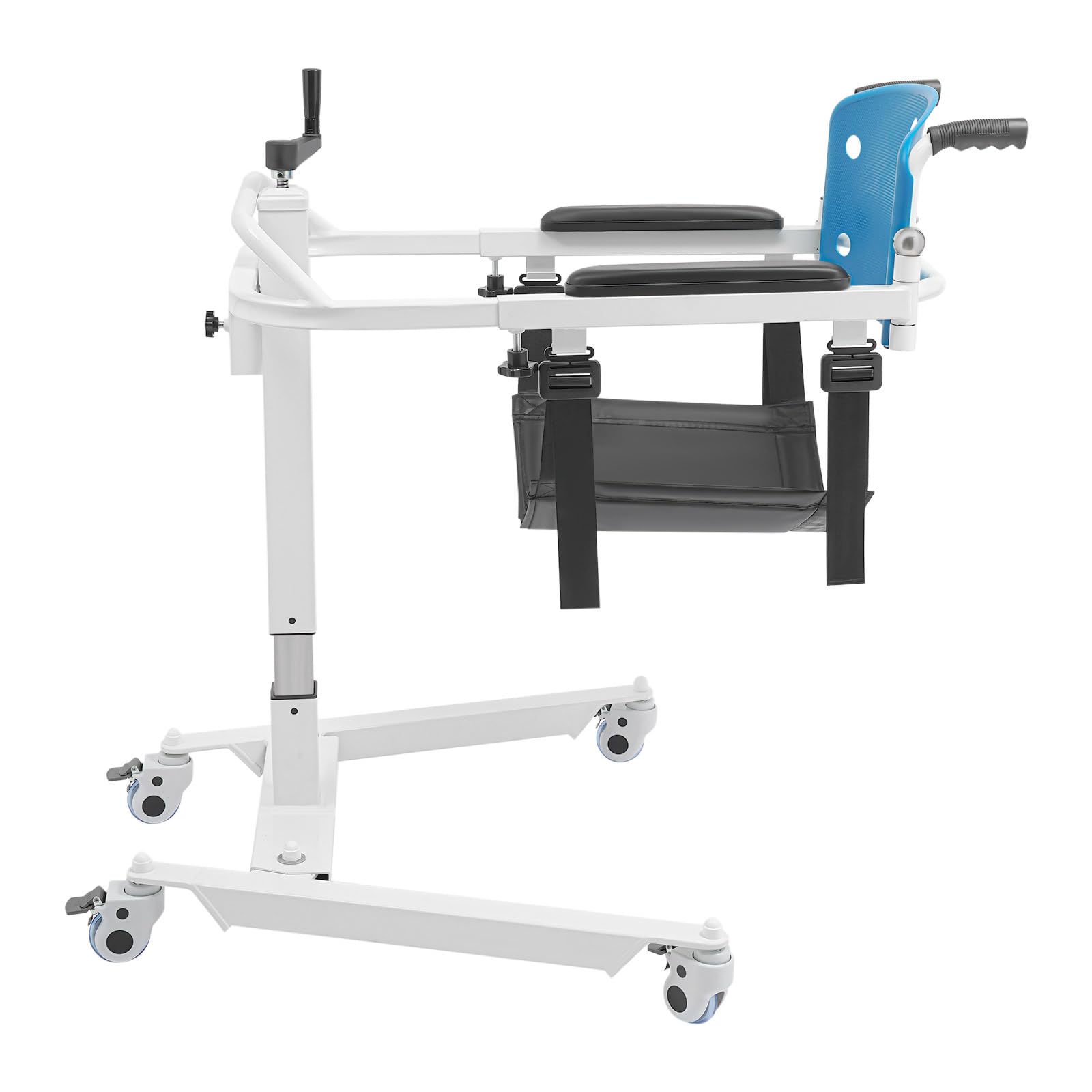 Sedia di trasferimento per pazienti con vasino portatile, sollevatore idraulico per pazienti, sedia a rotelle fino a 120 kg, toilette per disabili, trasferimento manuale multifunzione