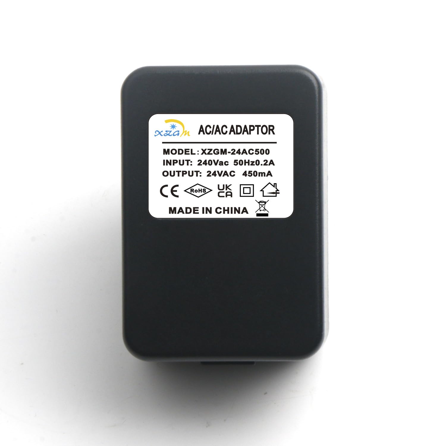Safety Isolating Transformer, 240V to 24V, 450mA, 10.8VA, for twig lights,Christmas lights Power Adapter